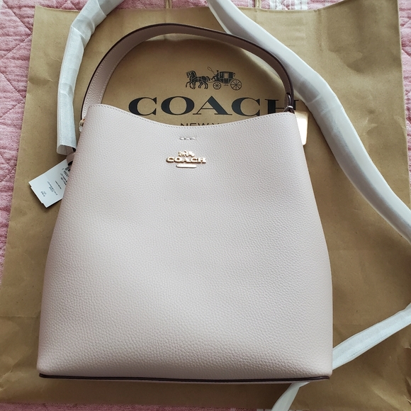 Coach Blush Leather Town Bucket Bag - Picture 7 of 7
